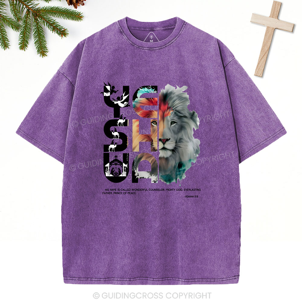 YESHUA He Name Is Called Wonderful Counselor Christian Washed T-Shrit