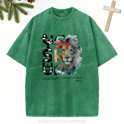 YESHUA He Name Is Called Wonderful Counselor Christian Washed T-Shrit