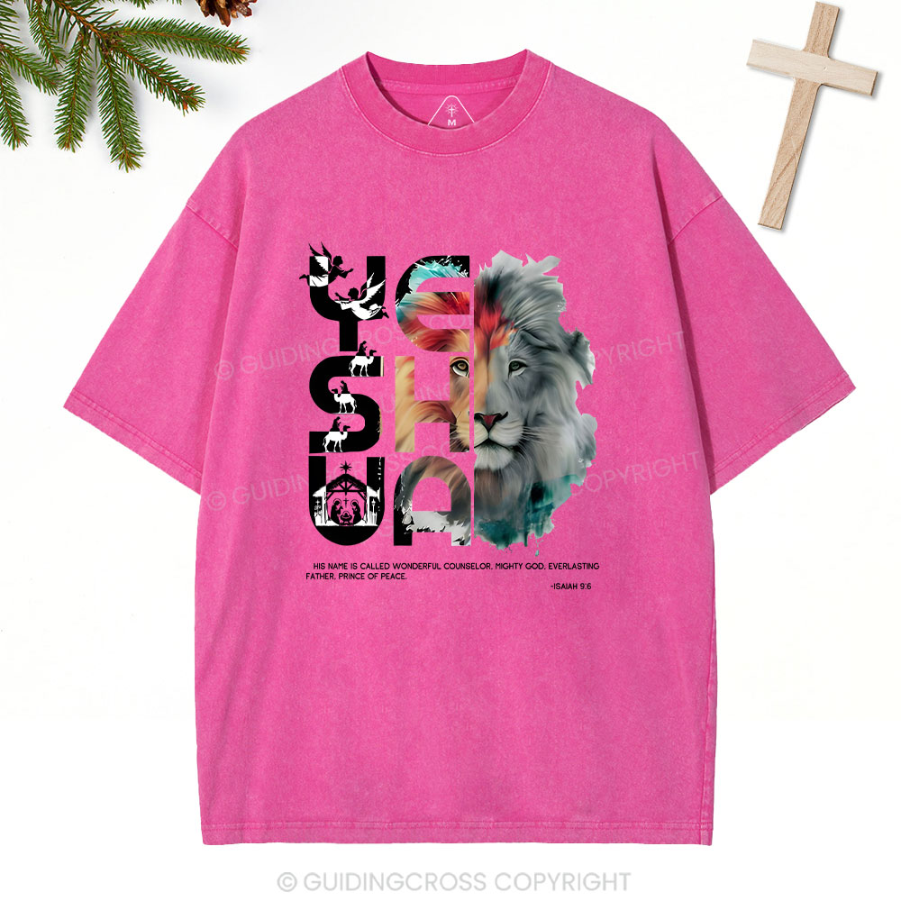 YESHUA He Name Is Called Wonderful Counselor Christian Washed T-Shrit
