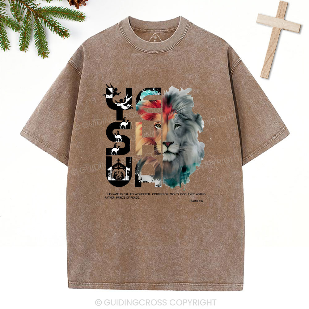YESHUA He Name Is Called Wonderful Counselor Christian Washed T-Shrit