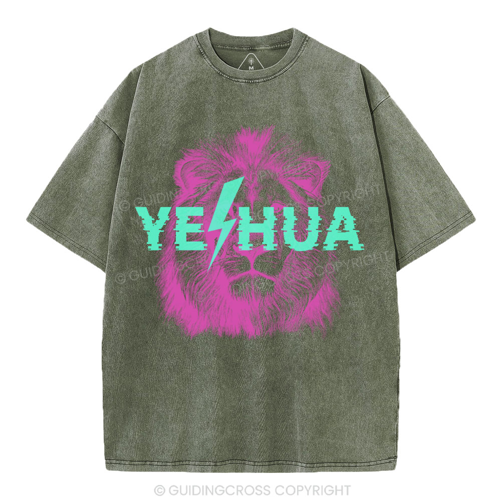 YESHUA Lion Christian Washed T-Shirt