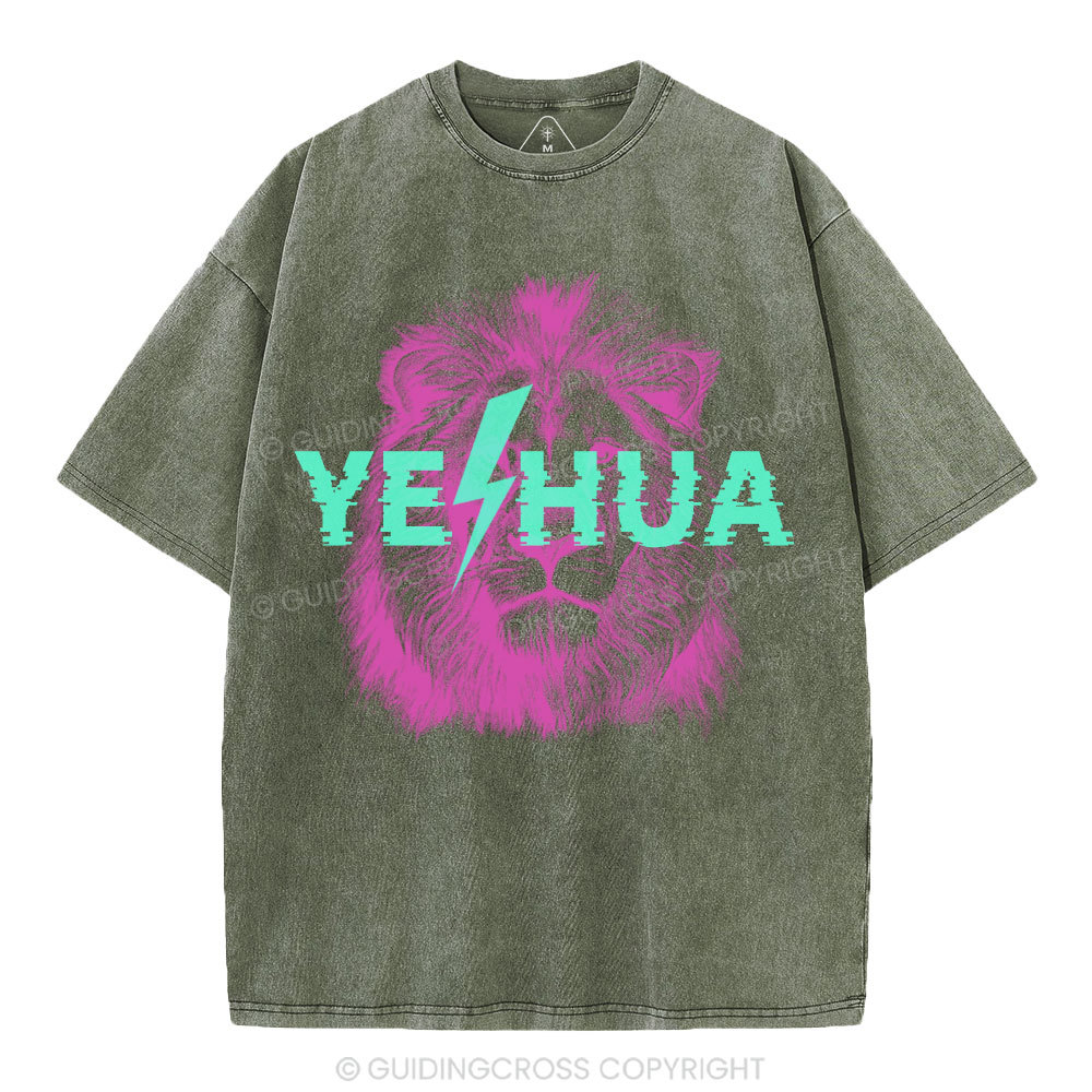 YESHUA Lion Christian Washed T-Shirt