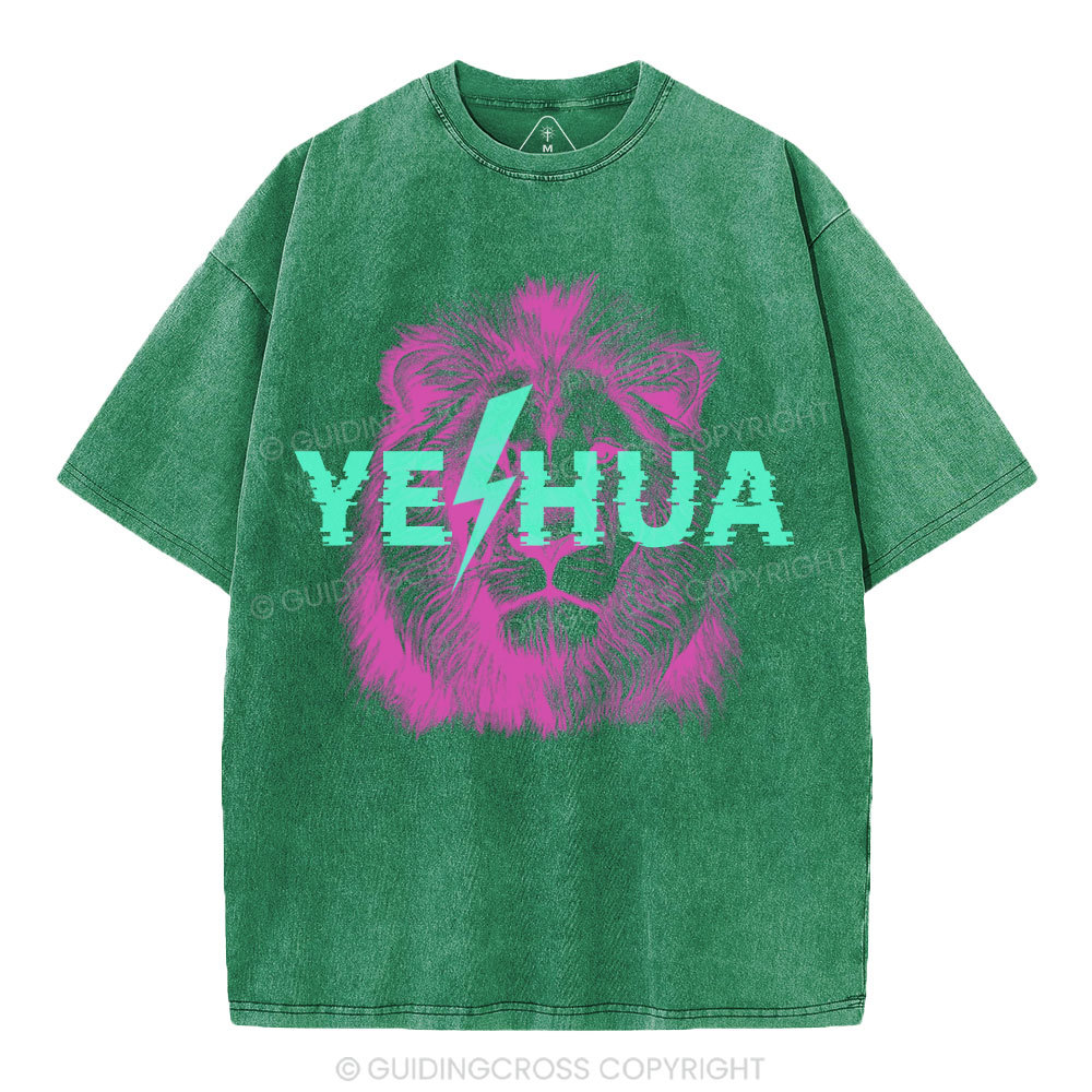 YESHUA Lion Christian Washed T-Shirt