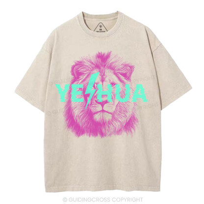 YESHUA Lion Christian Washed T-Shirt