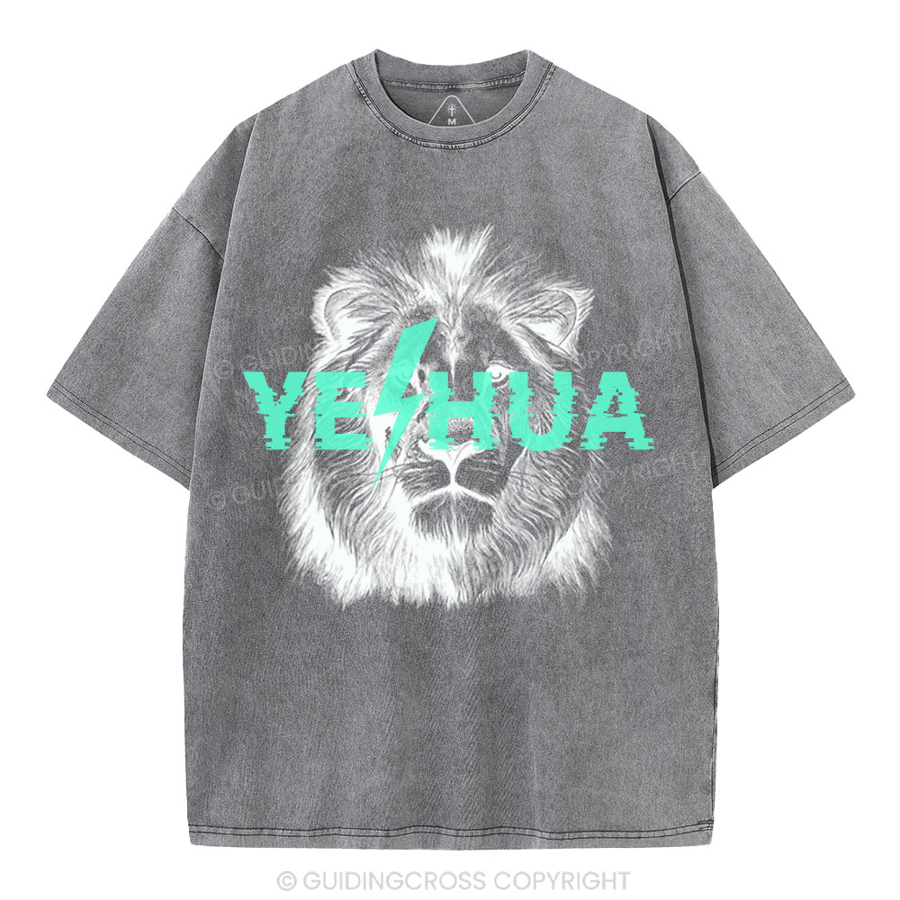 YESHUA Lion Christian Washed T-Shirt