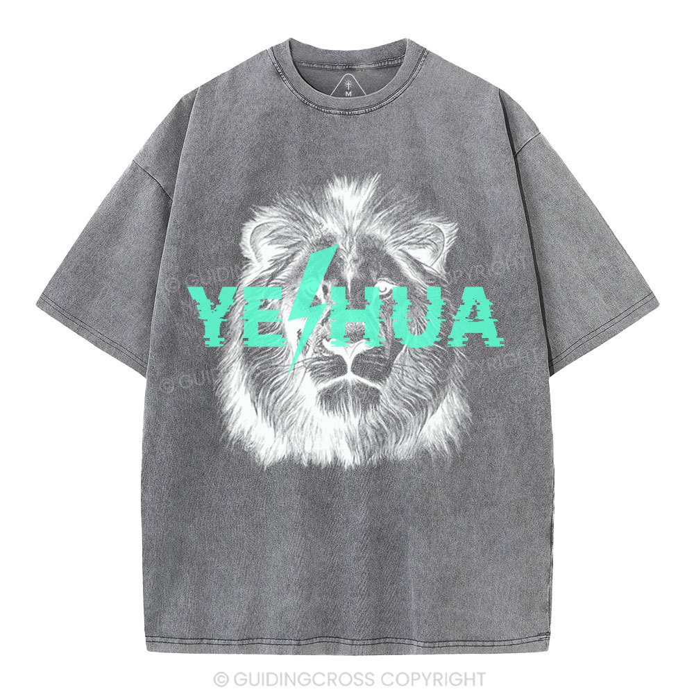 YESHUA Lion Christian Washed T-Shirt
