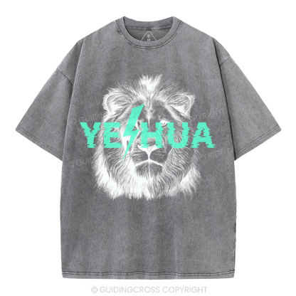 YESHUA Lion Christian Washed T-Shirt
