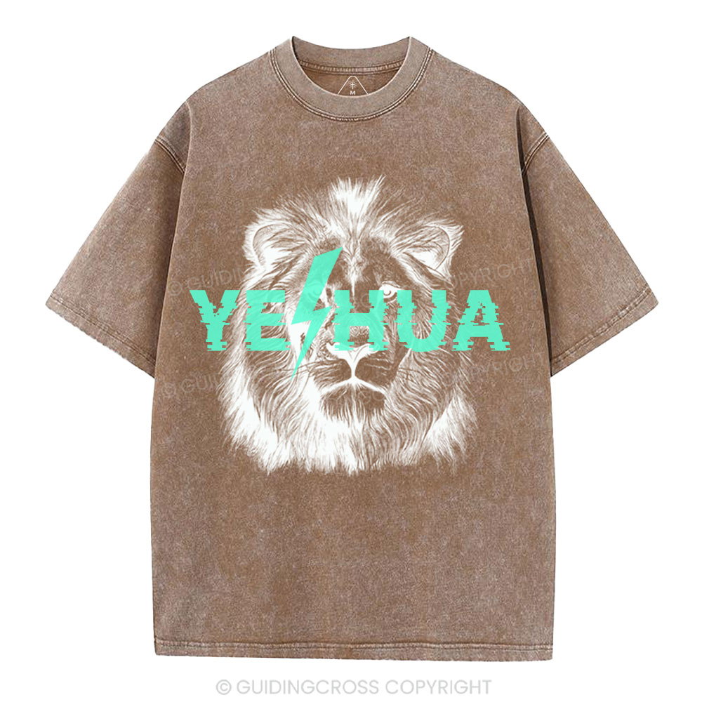 YESHUA Lion Christian Washed T-Shirt