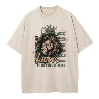 YESHUA Of The Tribe Of Judah christian Washed T-Shirt