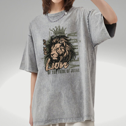 YESHUA Of The Tribe Of Judah christian Washed T-Shirt