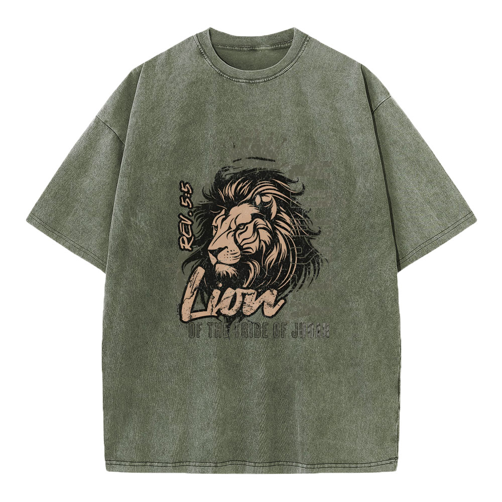 YESHUA Of The Tribe Of Judah christian Washed T-Shirt
