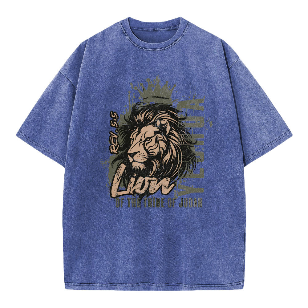 YESHUA Of The Tribe Of Judah christian Washed T-Shirt
