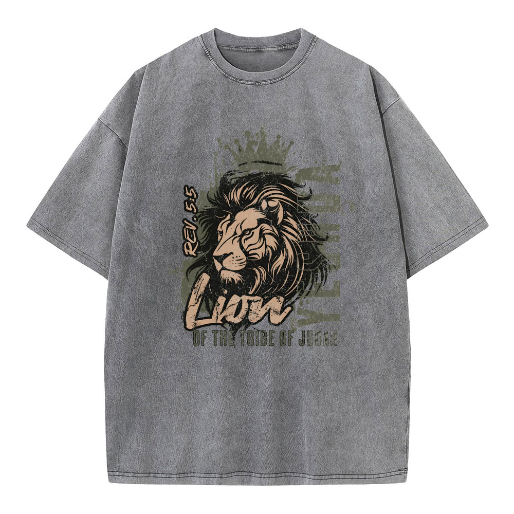 YESHUA Of The Tribe Of Judah christian Washed T-Shirt