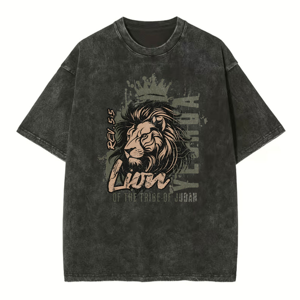 YESHUA Of The Tribe Of Judah christian Washed T-Shirt