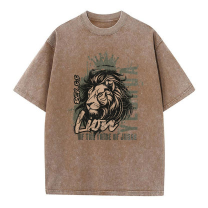 YESHUA Of The Tribe Of Judah christian Washed T-Shirt