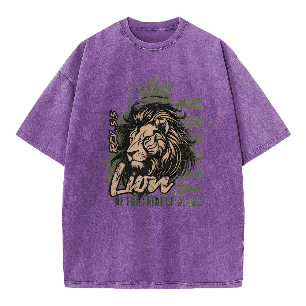 YESHUA Of The Tribe Of Judah christian Washed T-Shirt