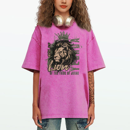YESHUA Of The Tribe Of Judah christian Washed T-Shirt