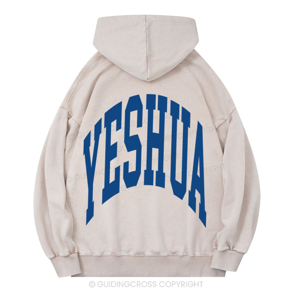 YESHUA Vintage Christian Washed Hoodie 