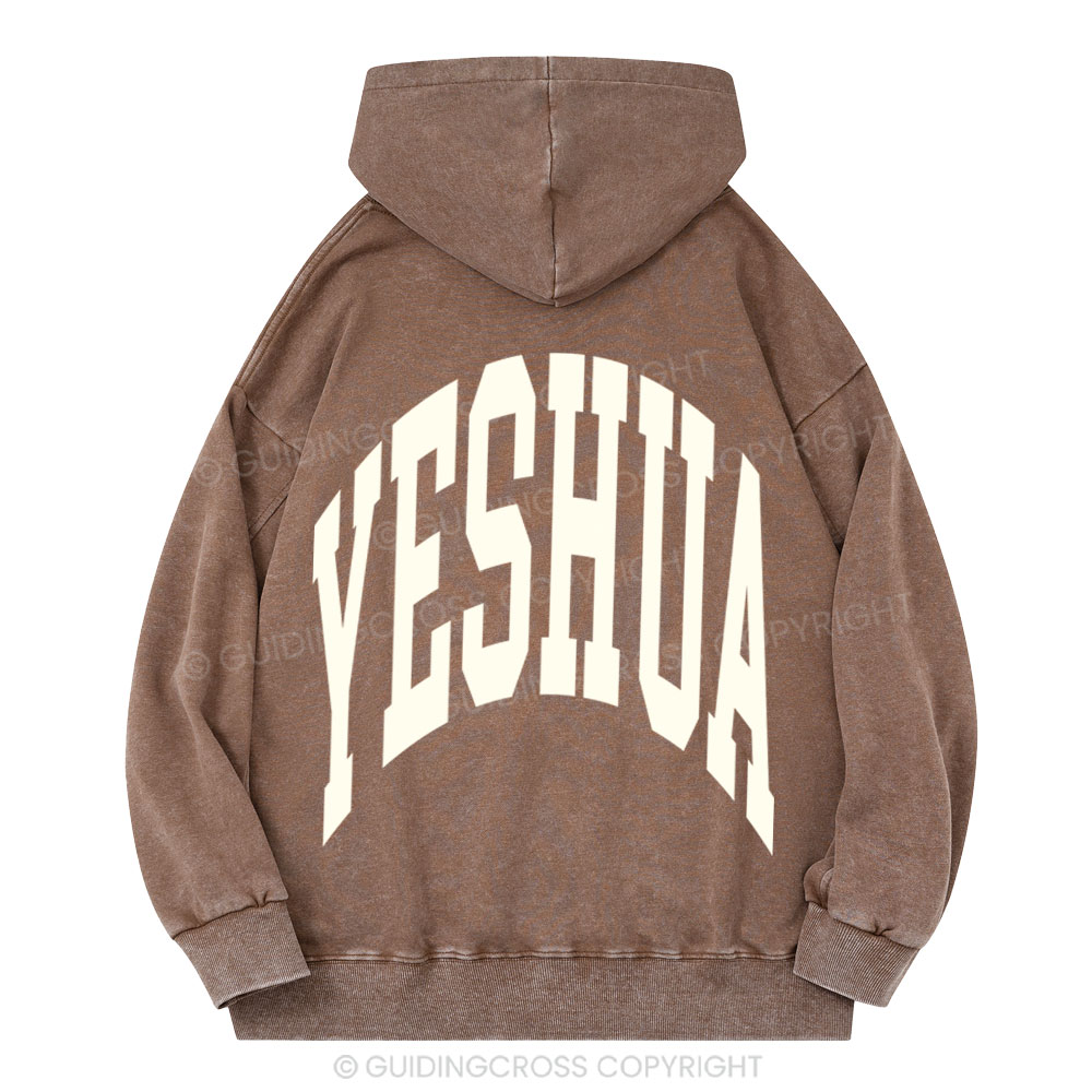YESHUA Vintage Christian Washed Hoodie 