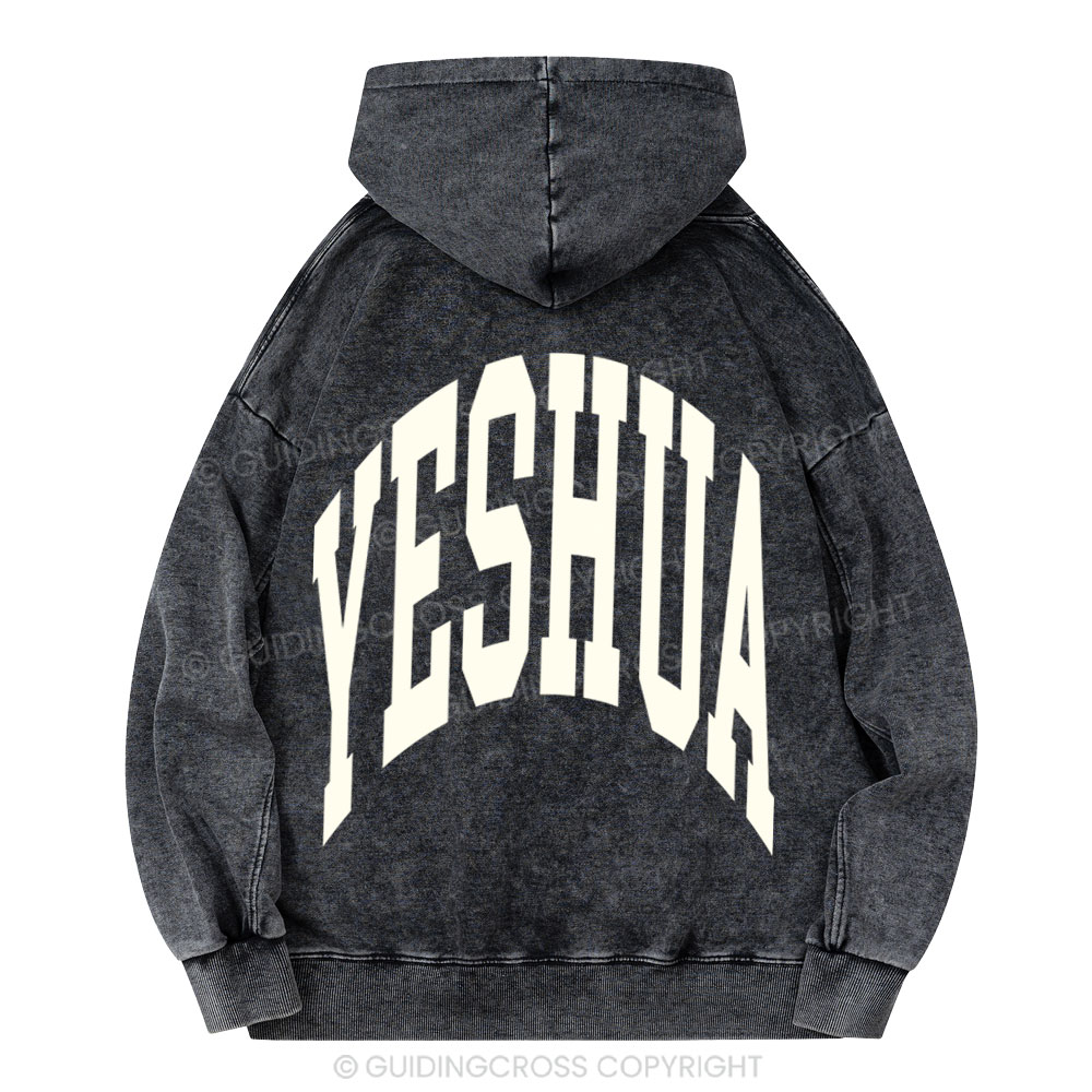 YESHUA Vintage Christian Washed Hoodie 