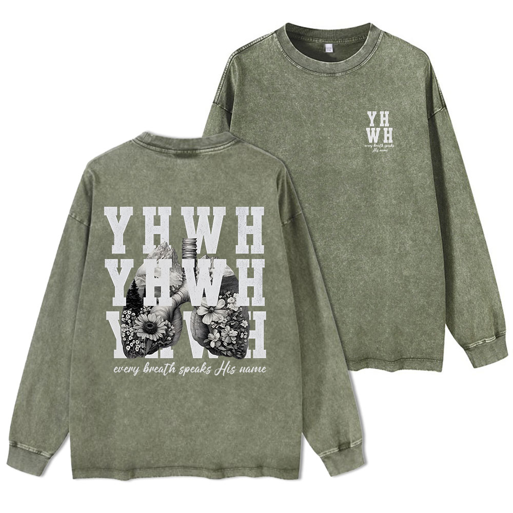 YHWH Washed Long Sleeve T-Shirt