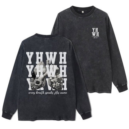YHWH Washed Long Sleeve T-Shirt
