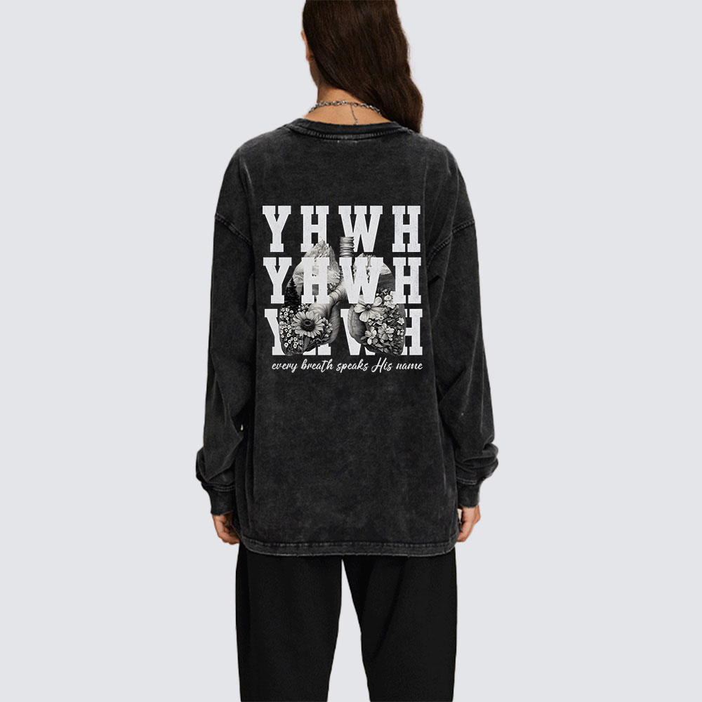 YHWH Washed Long Sleeve T-Shirt