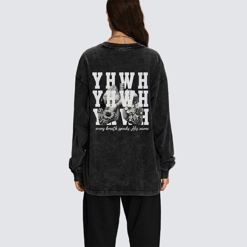 YHWH Washed Long Sleeve T-Shirt