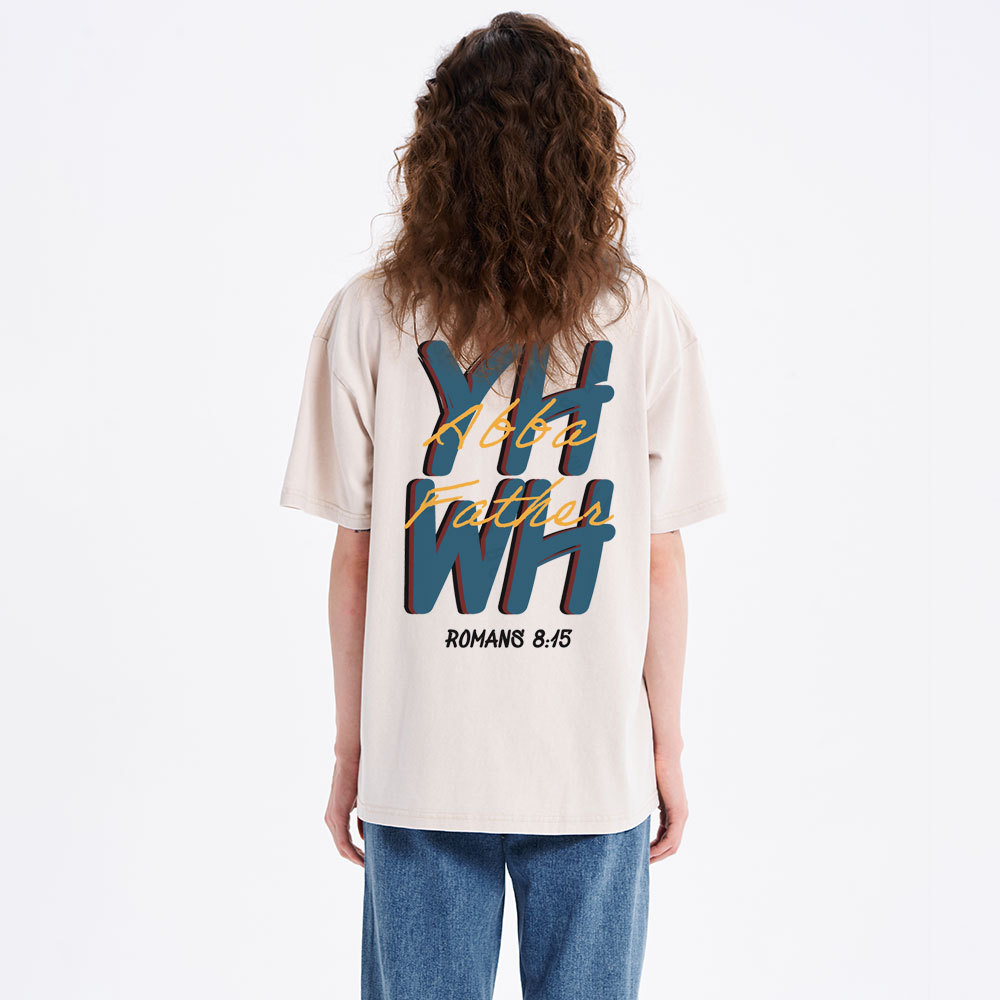 YHWH Abba Father Christian Washed T-Shirt