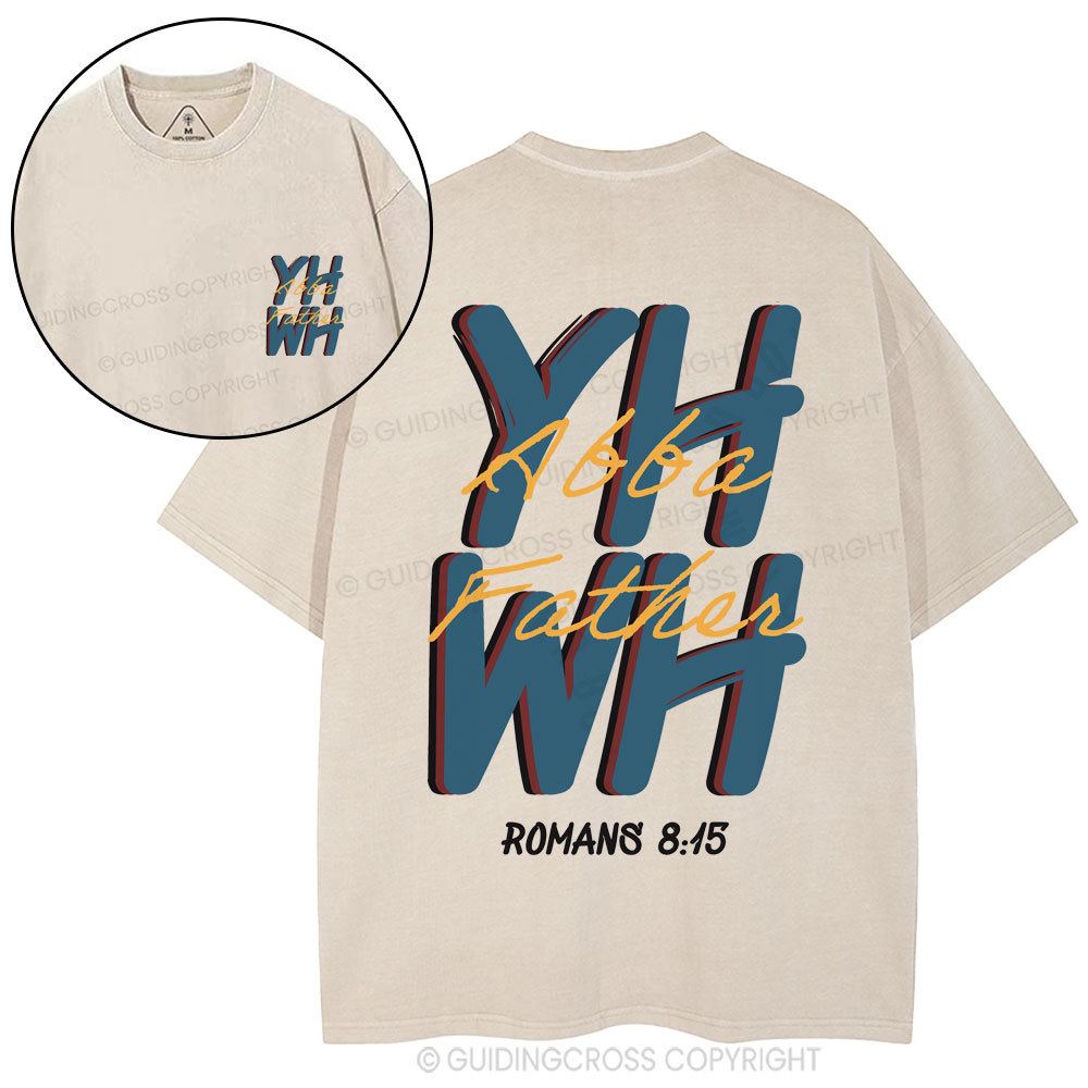 YHWH Abba Father Christian Washed T-Shirt