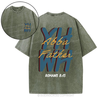 YHWH Abba Father Christian Washed T-Shirt