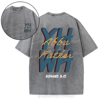 YHWH Abba Father Christian Washed T-Shirt