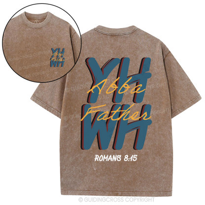 YHWH Abba Father Christian Washed T-Shirt