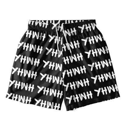 YHWH Black Christian Mesh Shorts