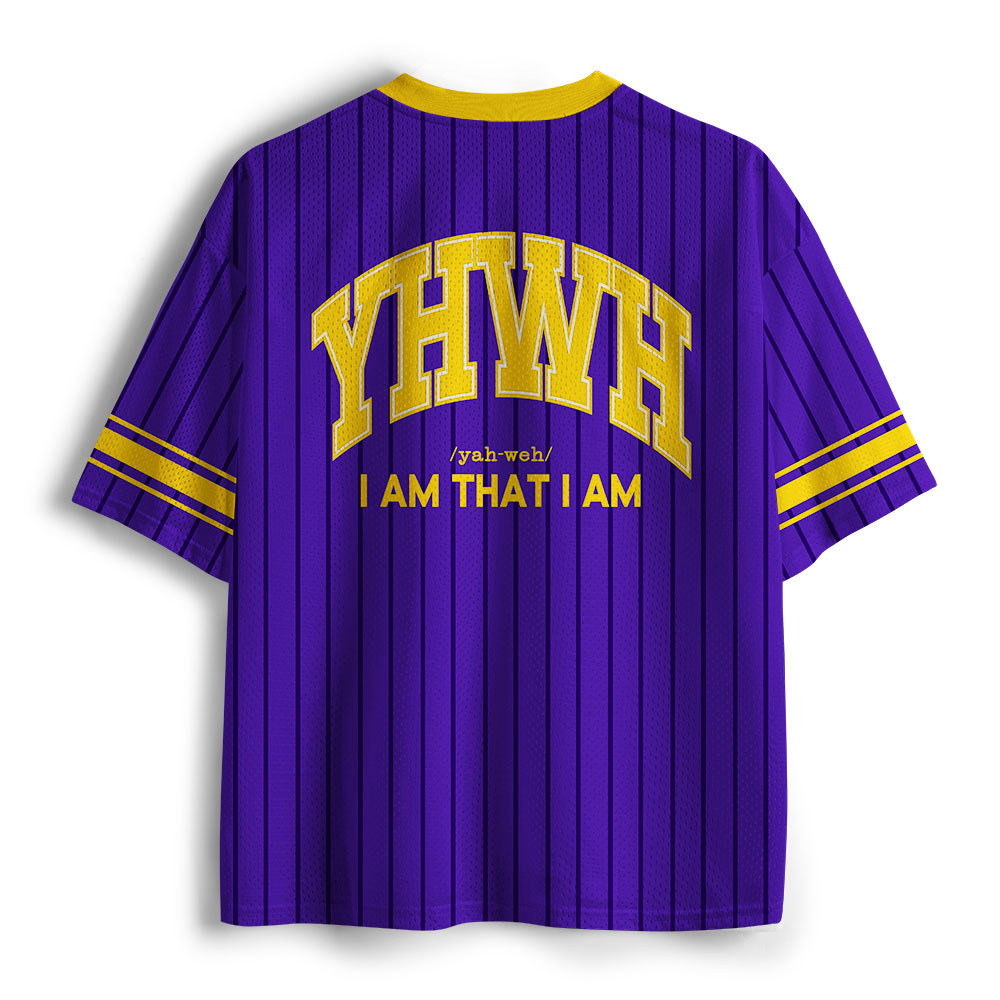 YHWH Christian Purple Mesh Jersey