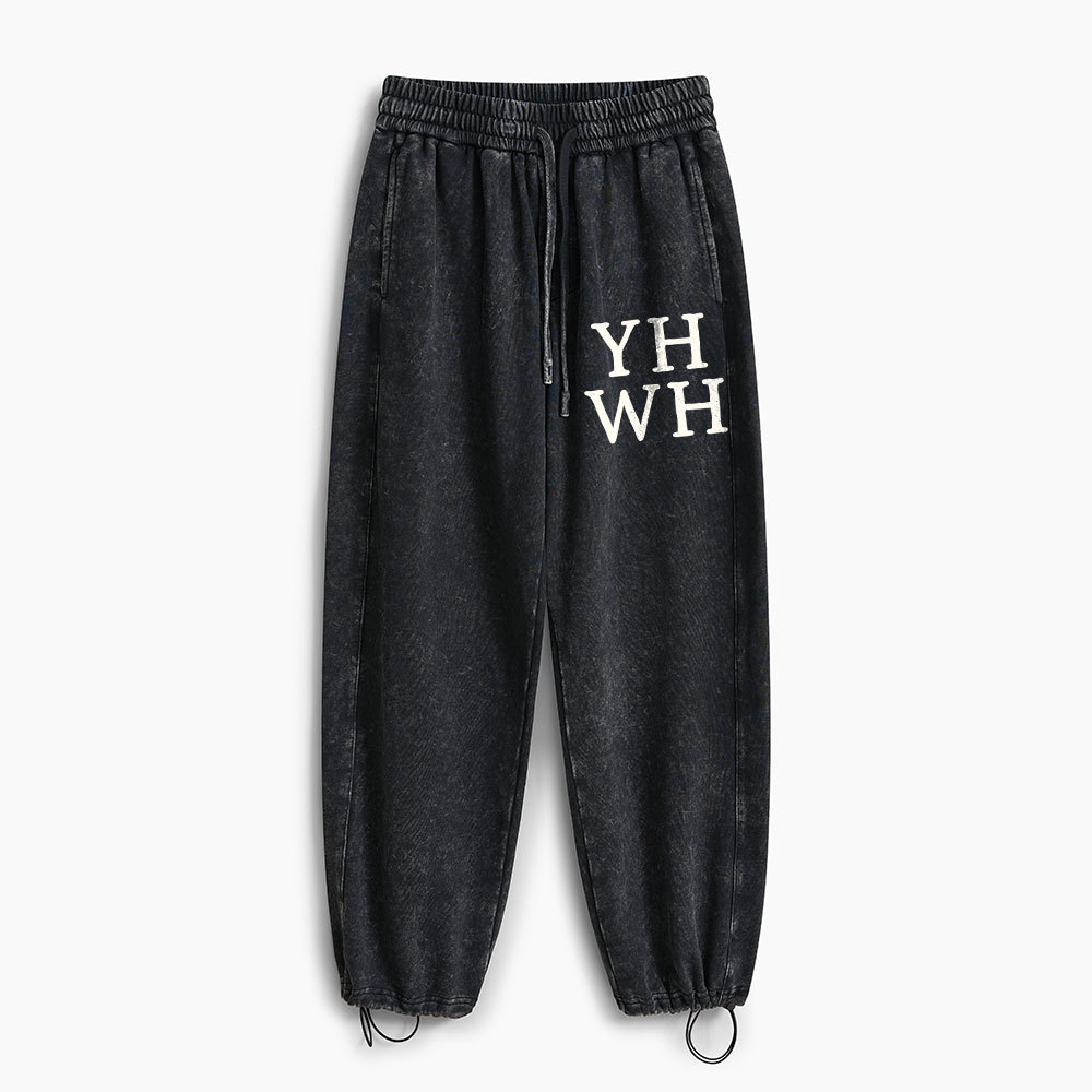 YHWH Christian Washed Sweatpants