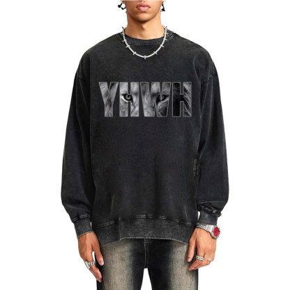 YHWH Christian Washed Sweatshirt