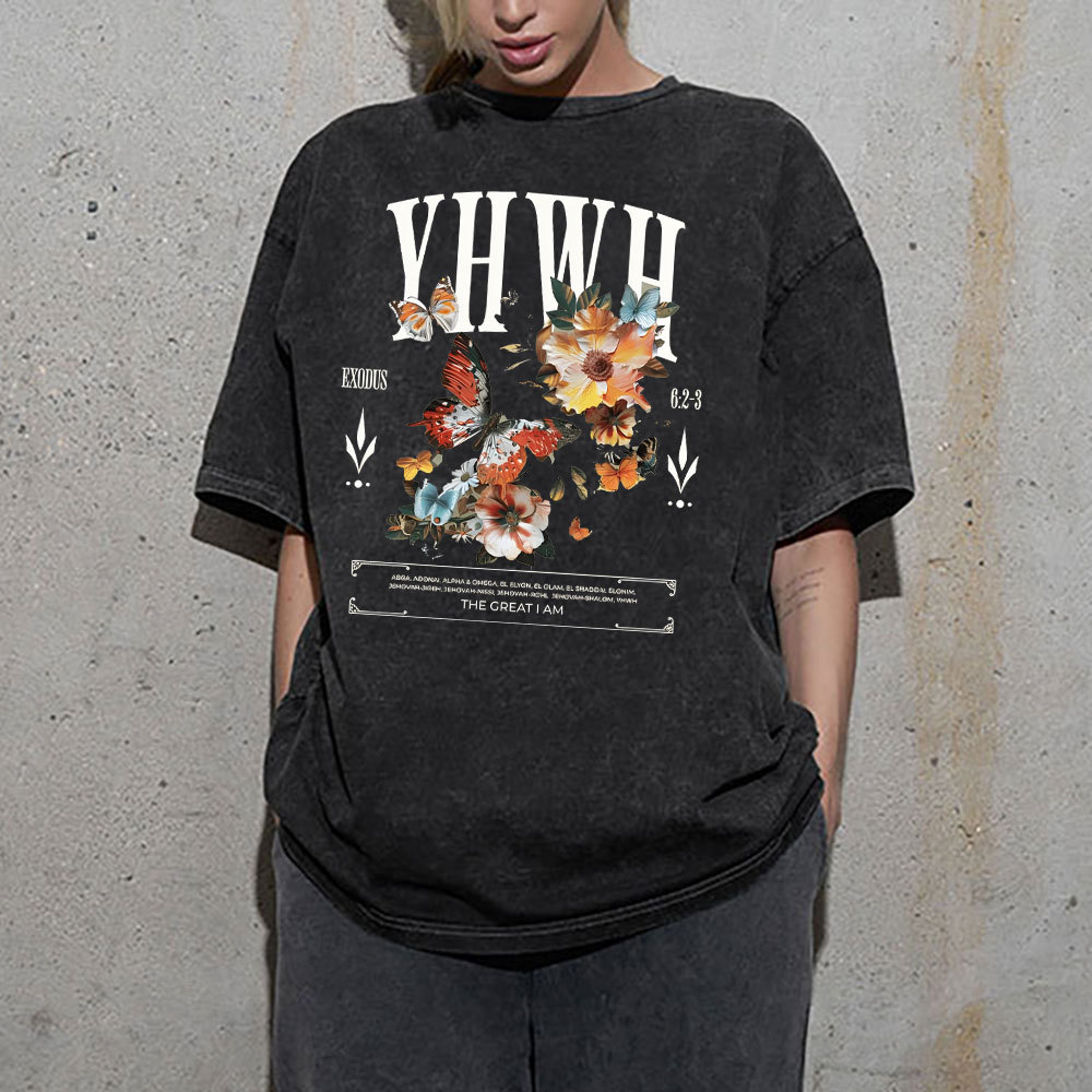 YHWH Christian Washed T-Shirt