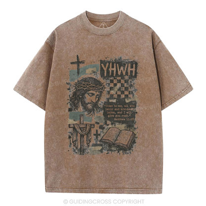 YHWH Christian Washed T-Shirt