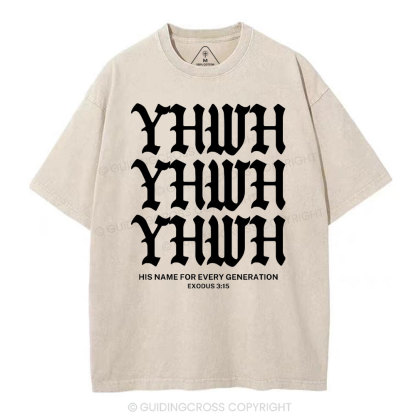 YHWH Christian Washed T-Shrit