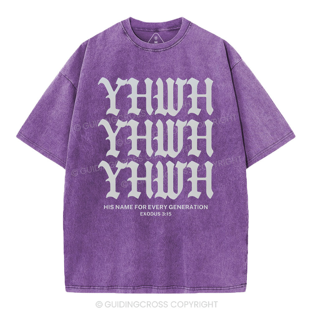 YHWH Christian Washed T-Shrit