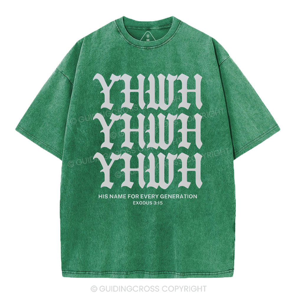 YHWH Christian Washed T-Shrit