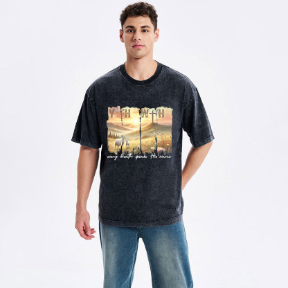 YHWH Every Brath Speaks His Name Christian Washed T-Shirt