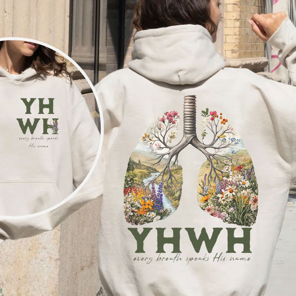 YHWH Every Breath Speaks His Name Christian Fleece Hoodie Set