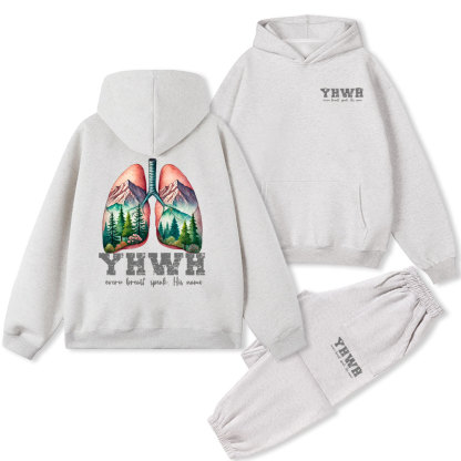 YHWH Every Breath Speaks His Name Christian Fleece Hoodie Set