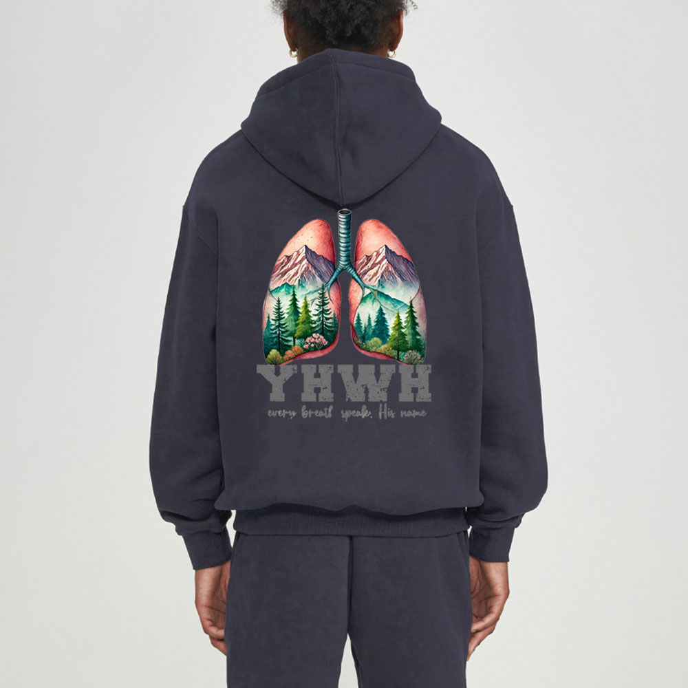 YHWH Every Breath Speaks His Name Christian Fleece Hoodie Set