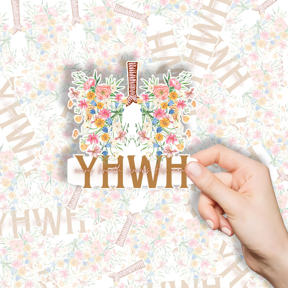 YHWH Every Breath Speaks His Name Christian Stickers