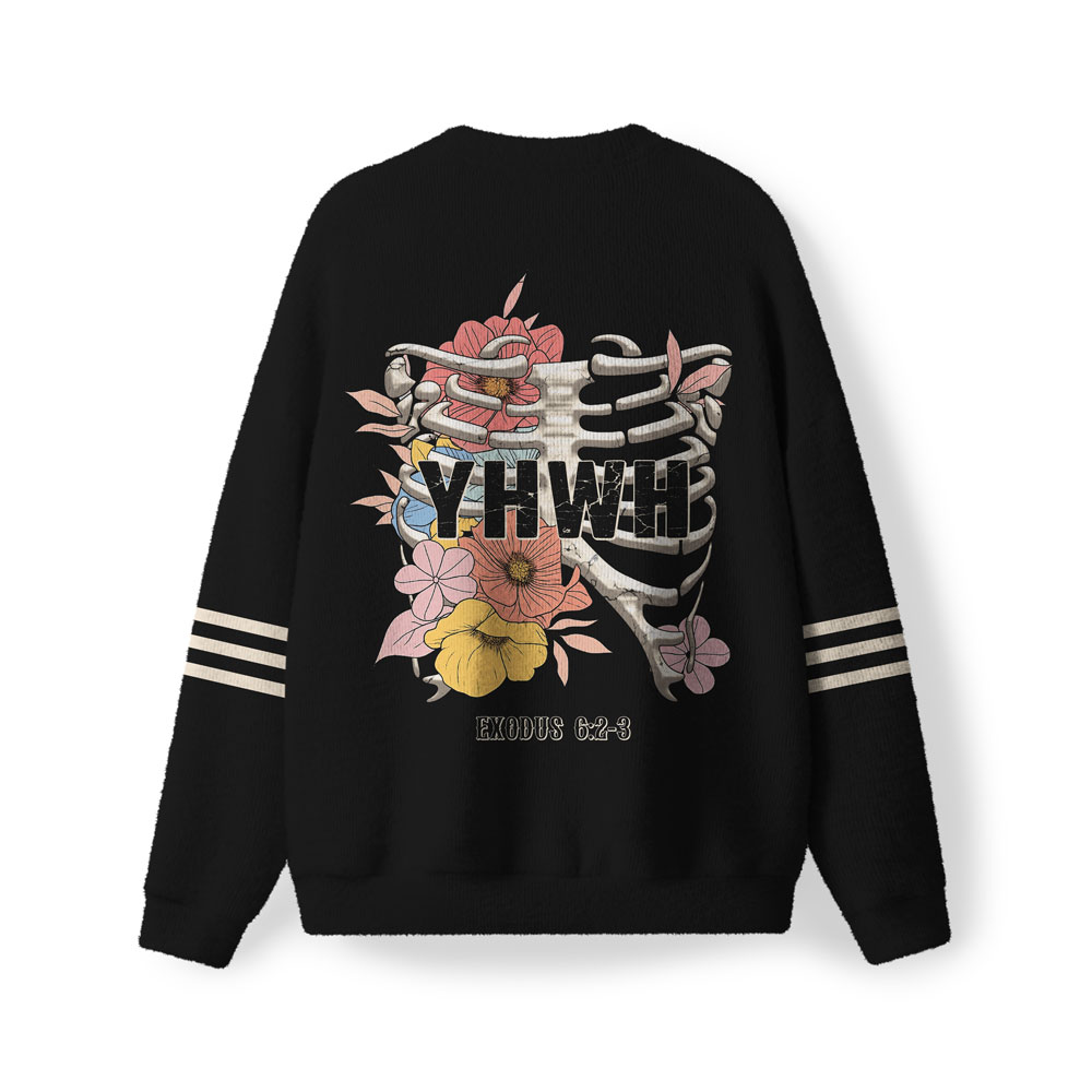 YHWH Every Breath Speaks His Name Furry Christian Lightweight Sweater