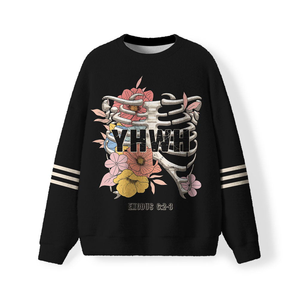 YHWH Every Breath Speaks His Name Furry Christian Lightweight Sweater