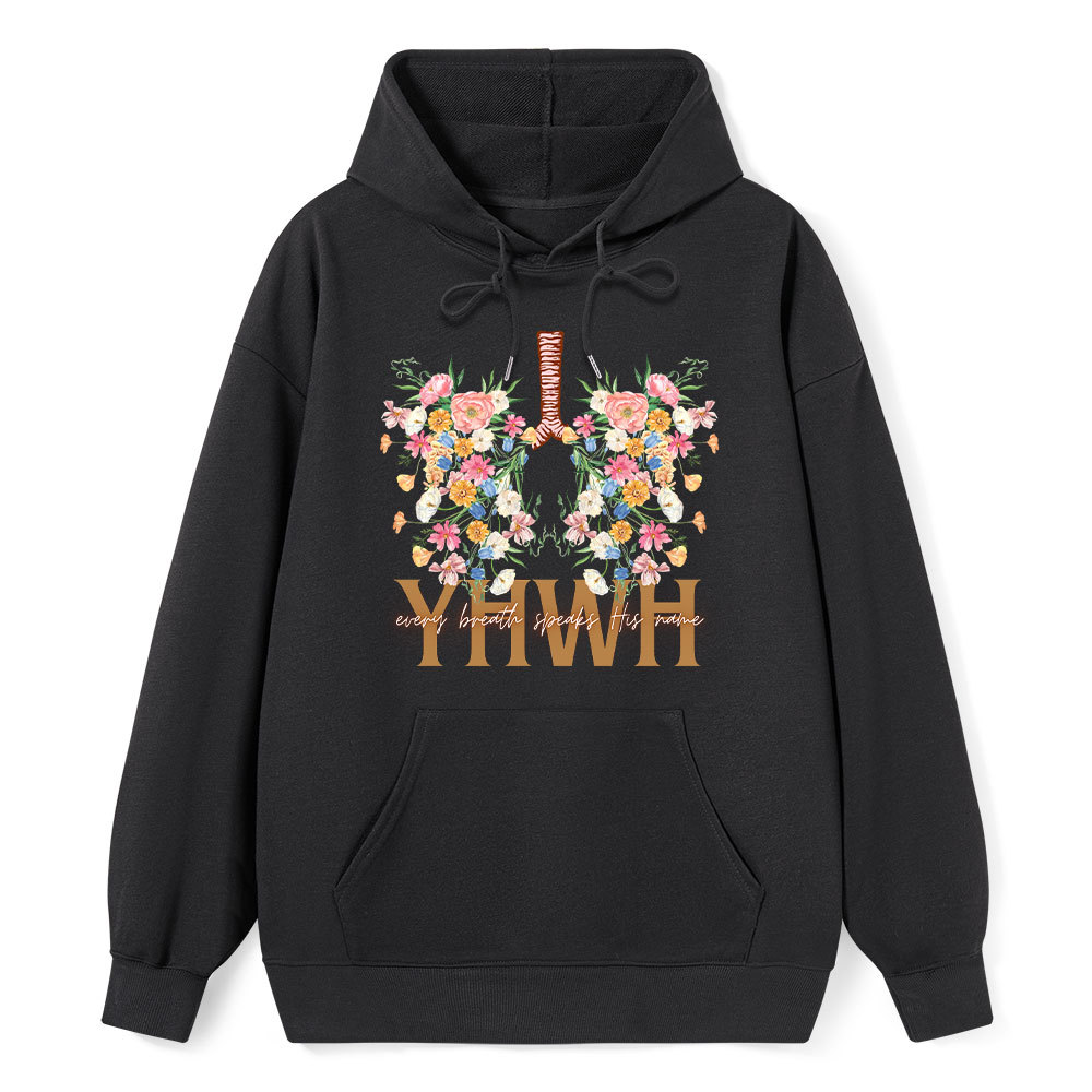 YHWH Floral Classic Christian Hoodie